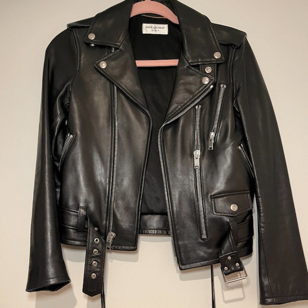 SAINT LAURENT Leather biker jacket
